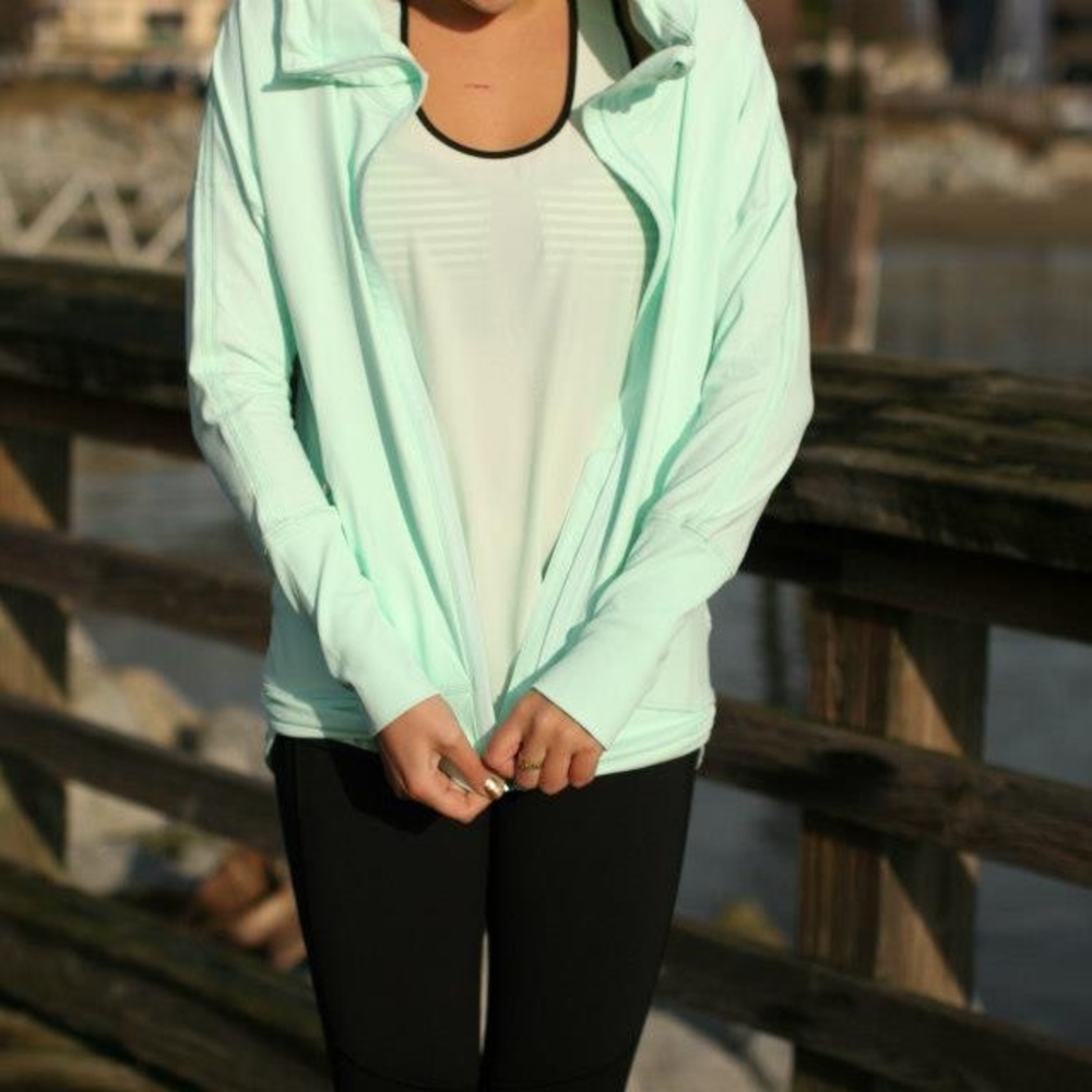 Mint green lululemon  zip-up jacket